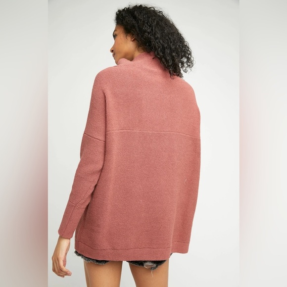 Free People Ottoman Dusty Pink Tunic Sweater Womens Size Large - Picture 2 of 11
